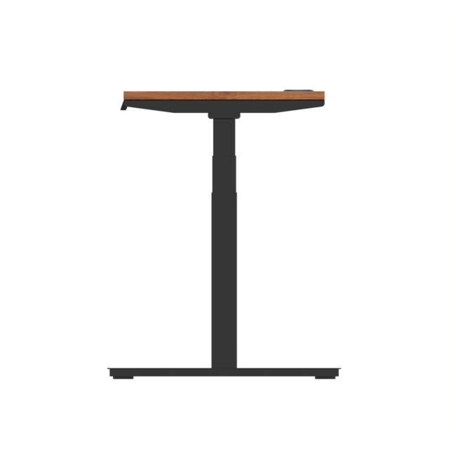air height adjustable slimline desk with cable ports