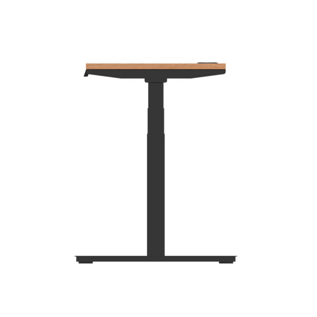 air height adjustable slimline desk with cable ports
