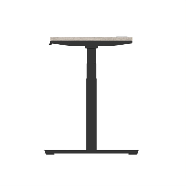 air height adjustable slimline desk with cable ports