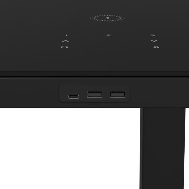 black ice height adjustable desk