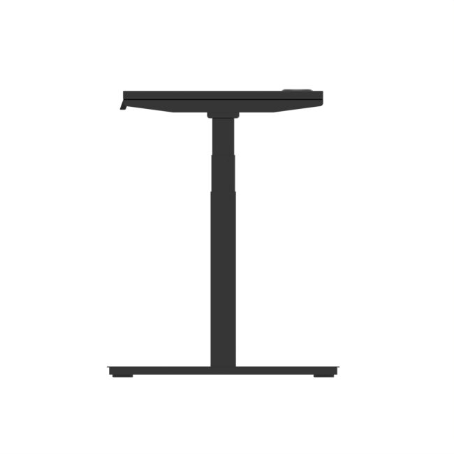 air height adjustable slimline desk with cable ports
