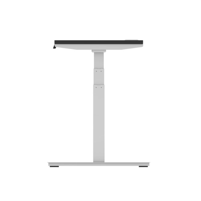 air height adjustable slimline desk with cable ports