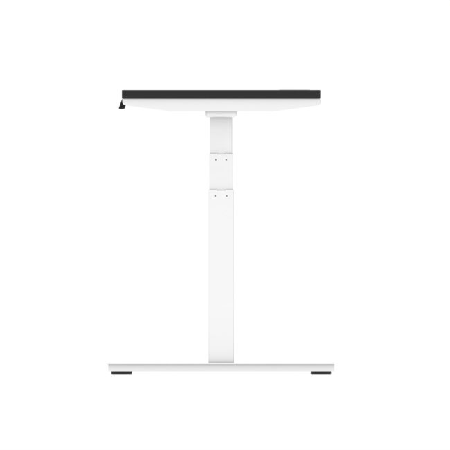 air height adjustable slimline desk with cable ports