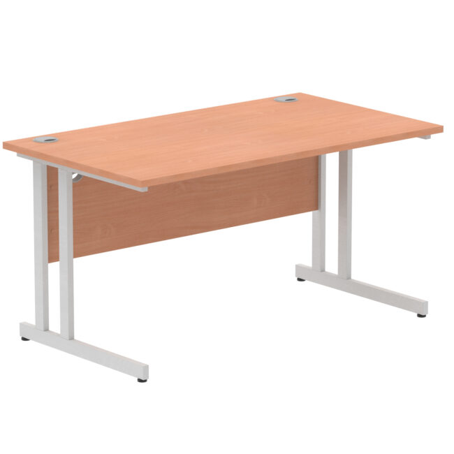 impulse 1400mm straight desk cantilever leg