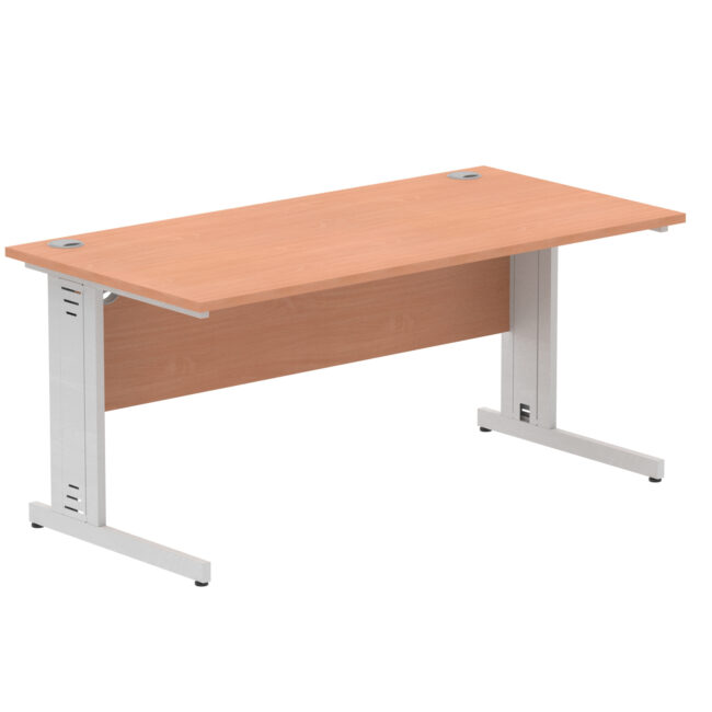 impulse 1600mm straight desk cable managed leg