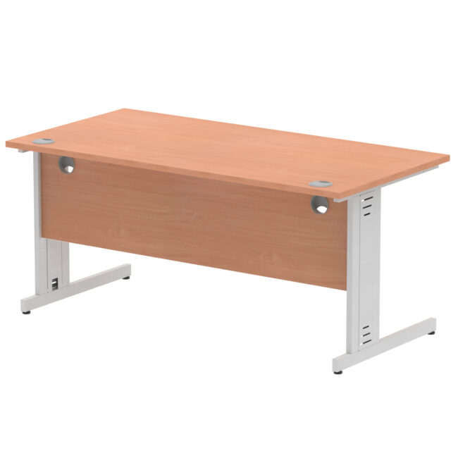 impulse 1600mm straight desk cable managed leg