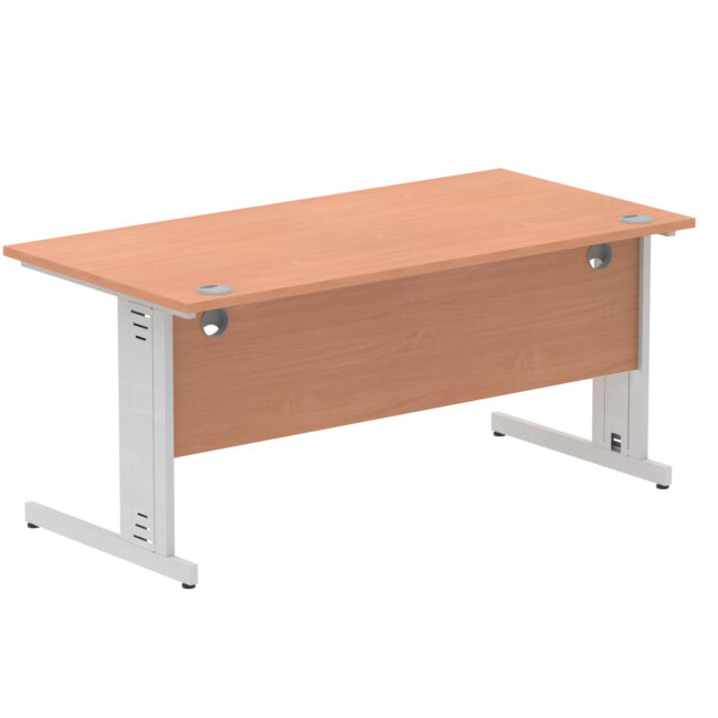 impulse 1600mm straight desk cable managed leg