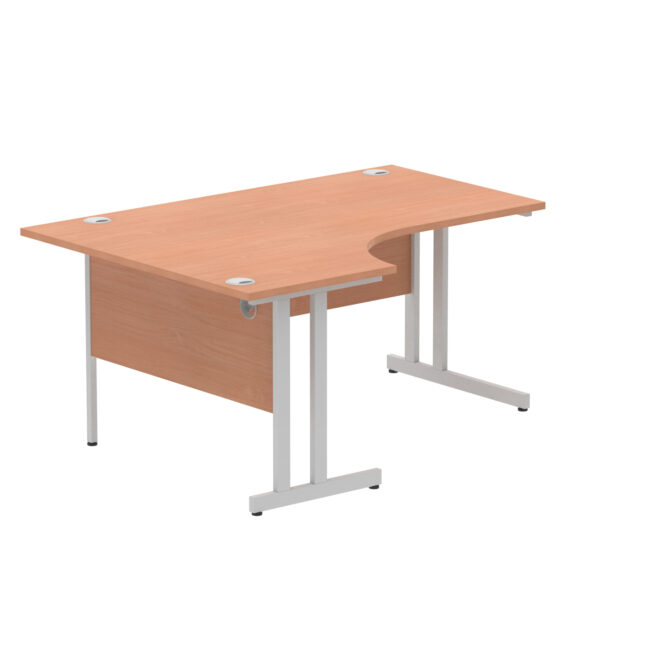 impulse 1600mm left crescent desk cable managed leg