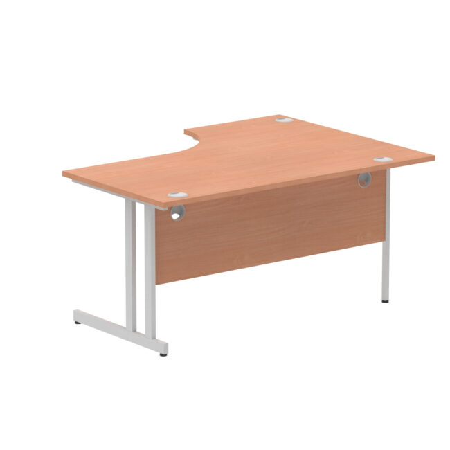 impulse 1600mm left crescent desk cable managed leg