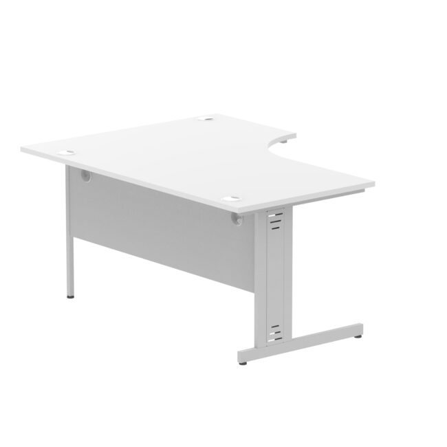 impulse 1600mm left crescent desk cable managed leg