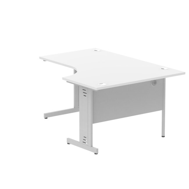 impulse 1600mm left crescent desk cable managed leg