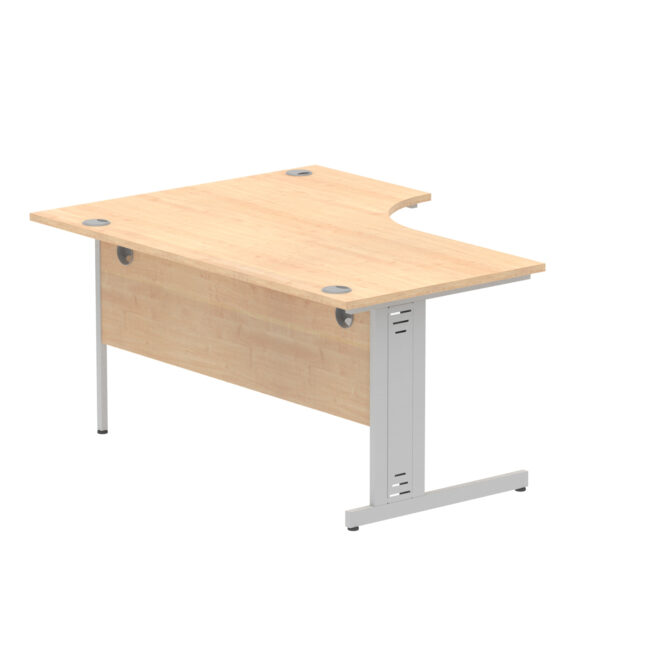 impulse 1600mm left crescent desk cable managed leg
