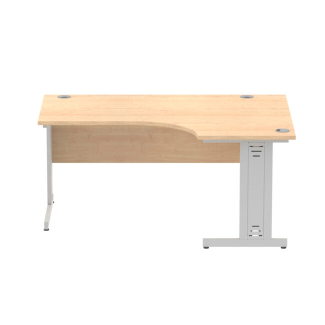 impulse 1600mm left crescent desk cable managed leg