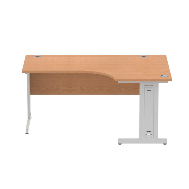 impulse 1600mm left crescent desk cable managed leg