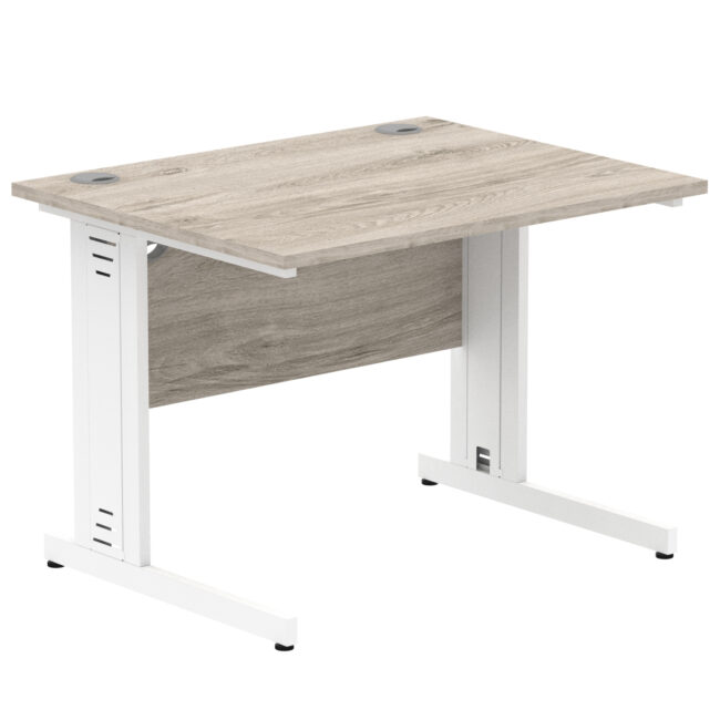 impulse 1000mm straight desk cable managed leg