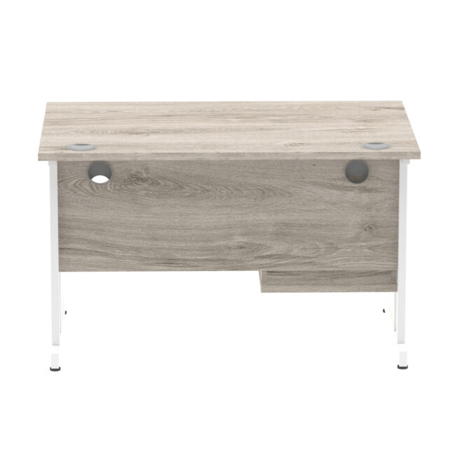 impulse 1200mm cantilever straight desk with single fixed pedestal