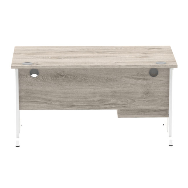 impulse 1400mm cantilever straight desk with single fixed pedestal