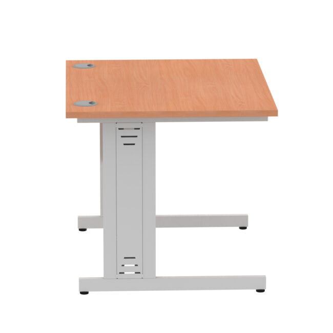 impulse 1000mm straight desk cable managed leg