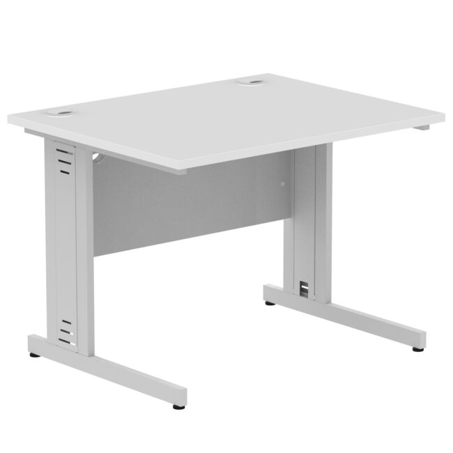 impulse 1000mm straight desk cable managed leg