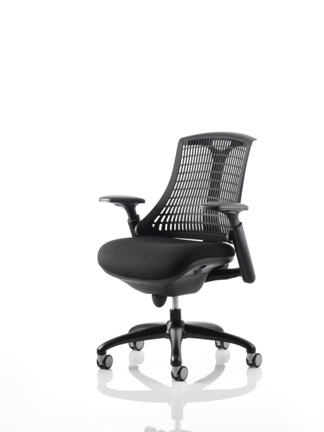 flex medium back black frame task operator office chair with arms