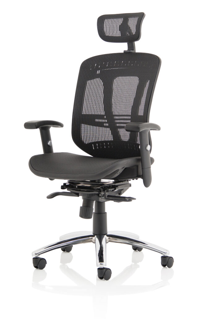 mirage ii mesh back task operator office chair with height adjustable arms
