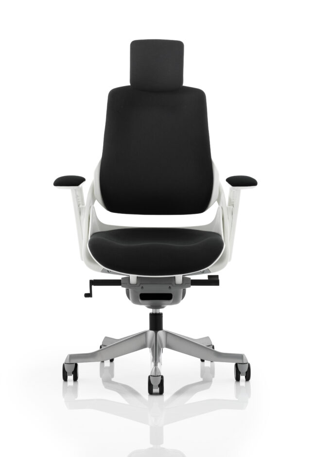 zure high back white shell executive office chair with arms