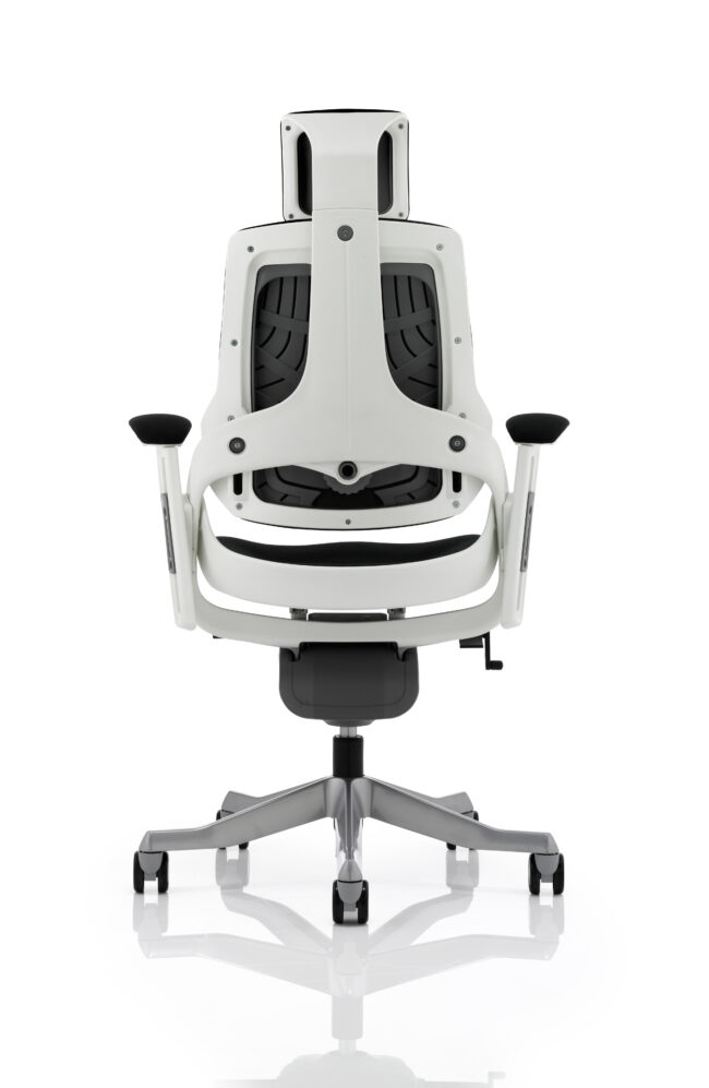 zure high back white shell executive office chair with arms