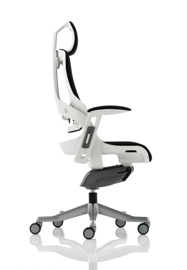 zure high back white shell executive office chair with arms