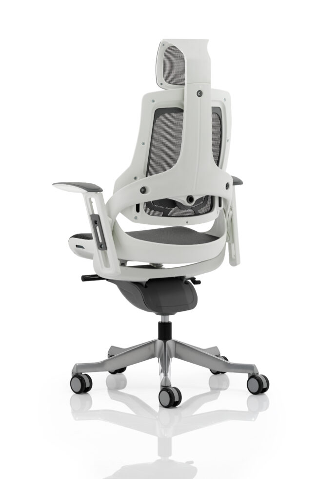 zure high back white shell executive office chair with arms