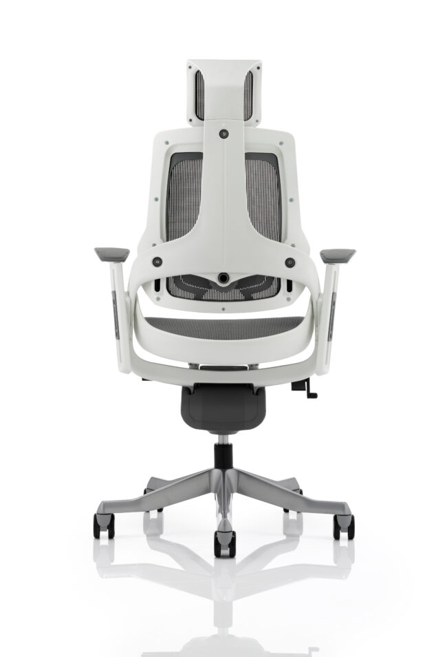 zure high back white shell executive office chair with arms