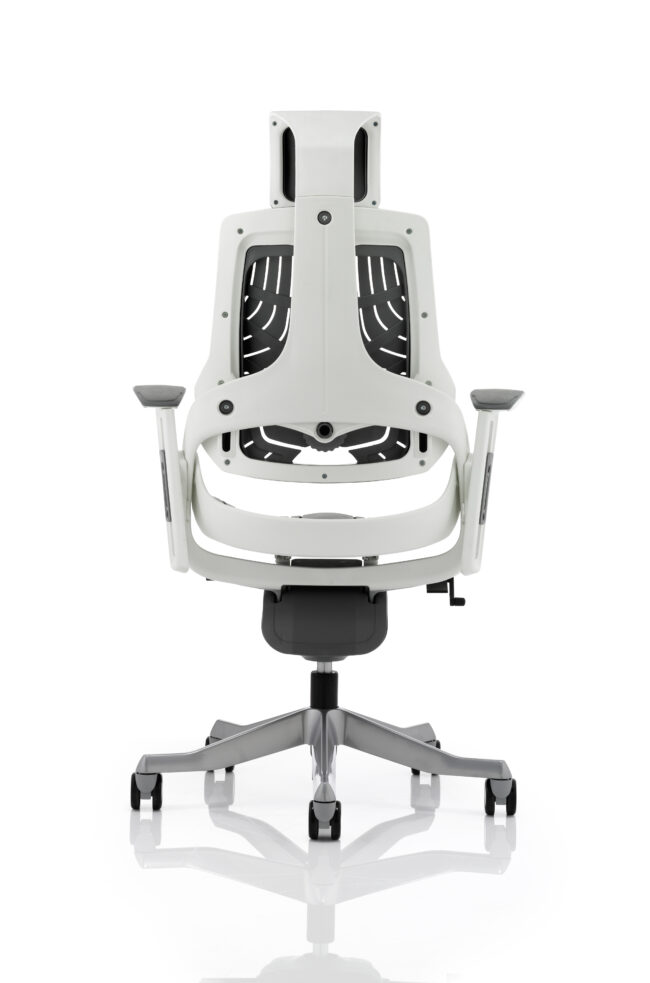 zure high back white shell executive office chair with arms