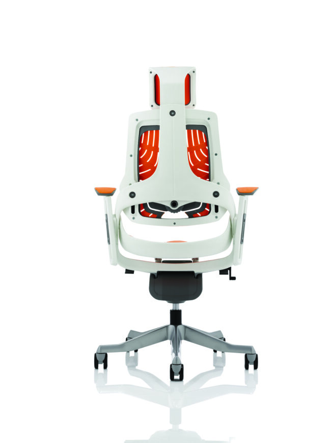 zure high back white shell executive office chair with arms