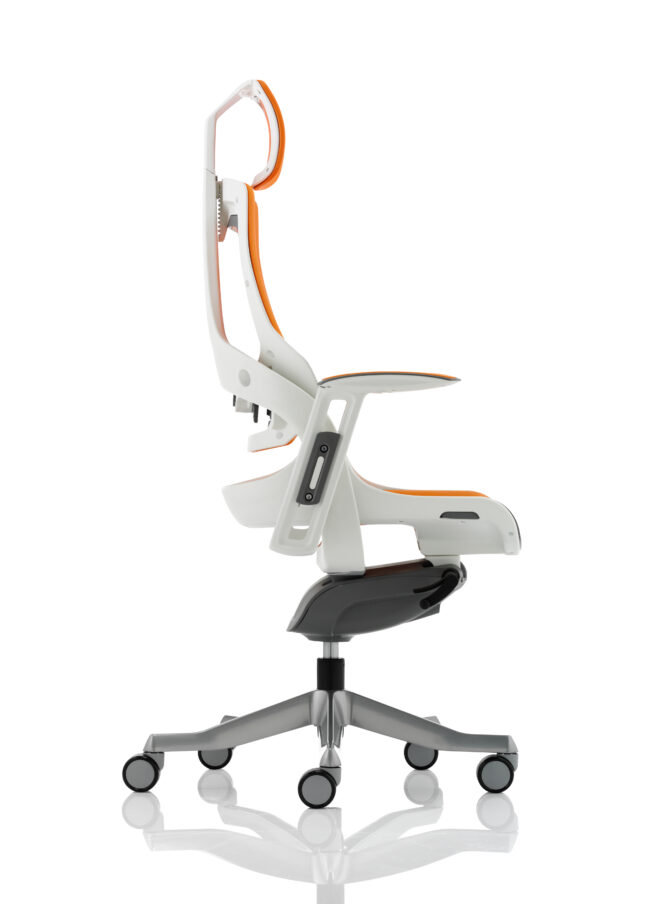zure high back white shell executive office chair with arms