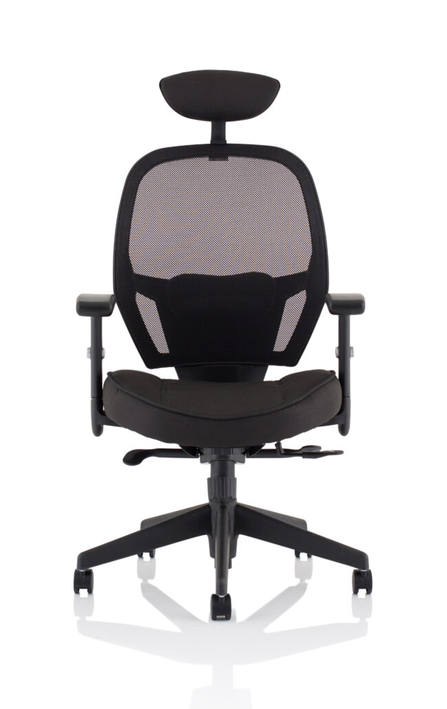 denver high mesh back black task operator office chair with arms