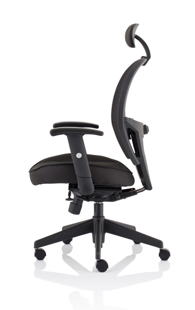 denver high mesh back black task operator office chair with arms