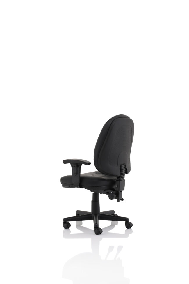 jackson medium back black leather task operator office chair