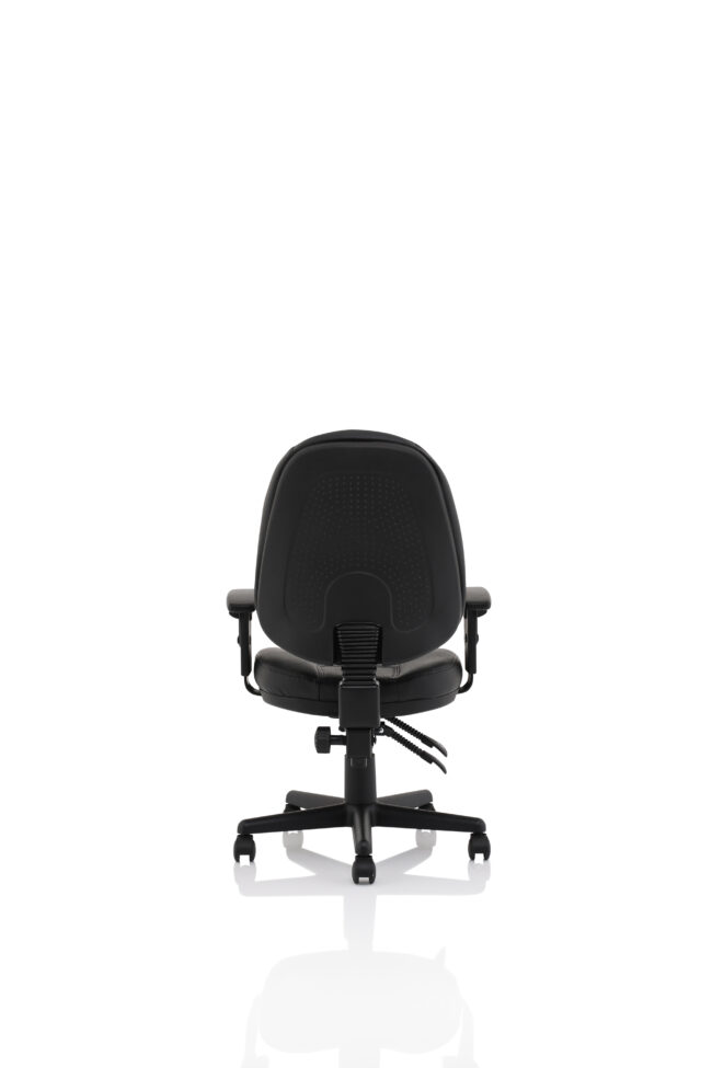 jackson medium back black leather task operator office chair