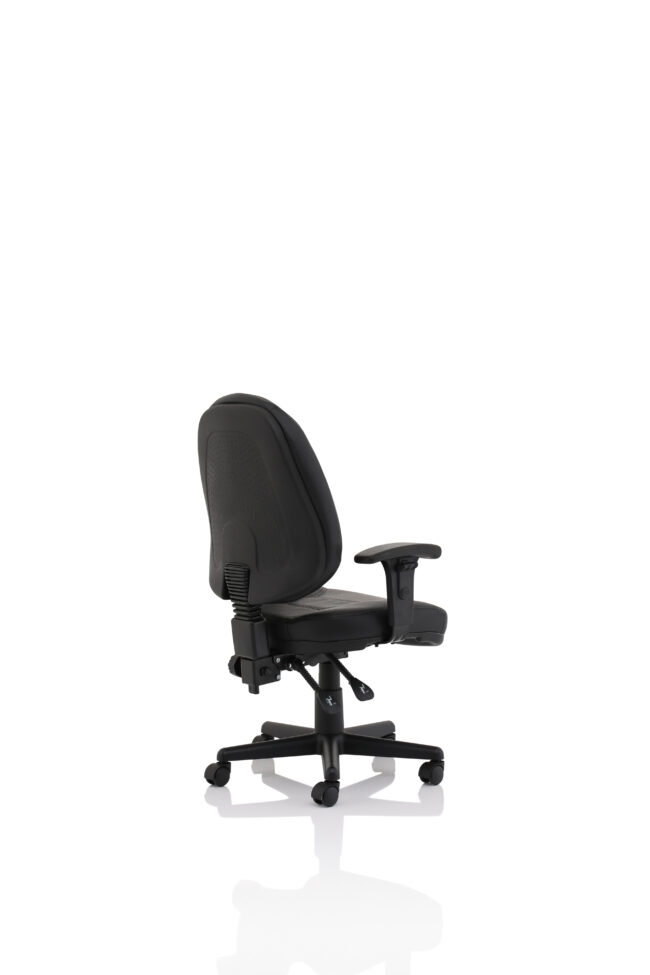 jackson medium back black leather task operator office chair