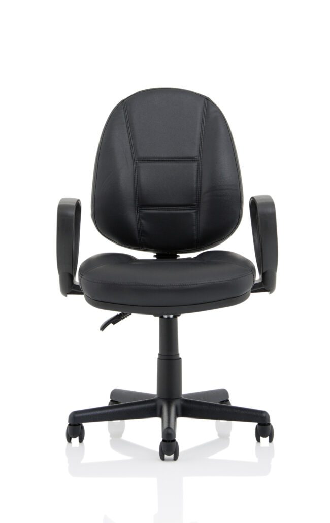 jackson medium back black leather task operator office chair