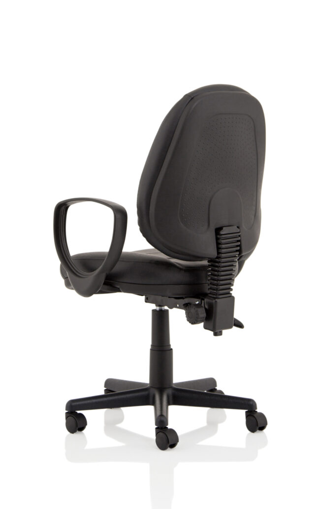 jackson medium back black leather task operator office chair