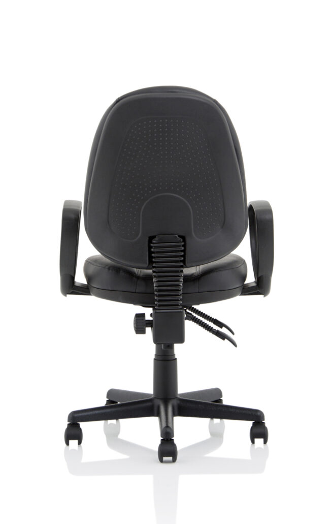 jackson medium back black leather task operator office chair