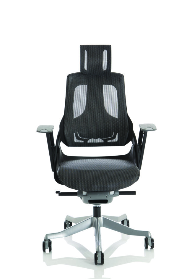 zure high back black shell executive office chair with arms