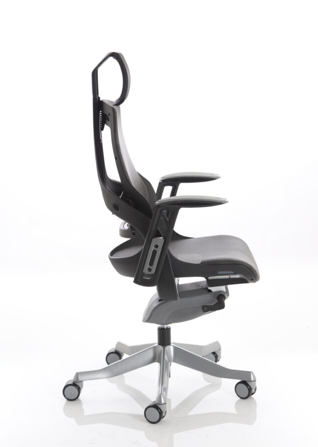 zure high back black shell executive office chair with arms