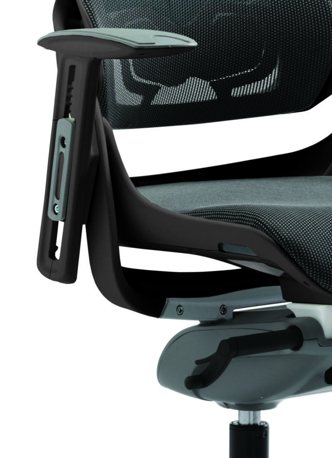 zure high back black shell executive office chair with arms