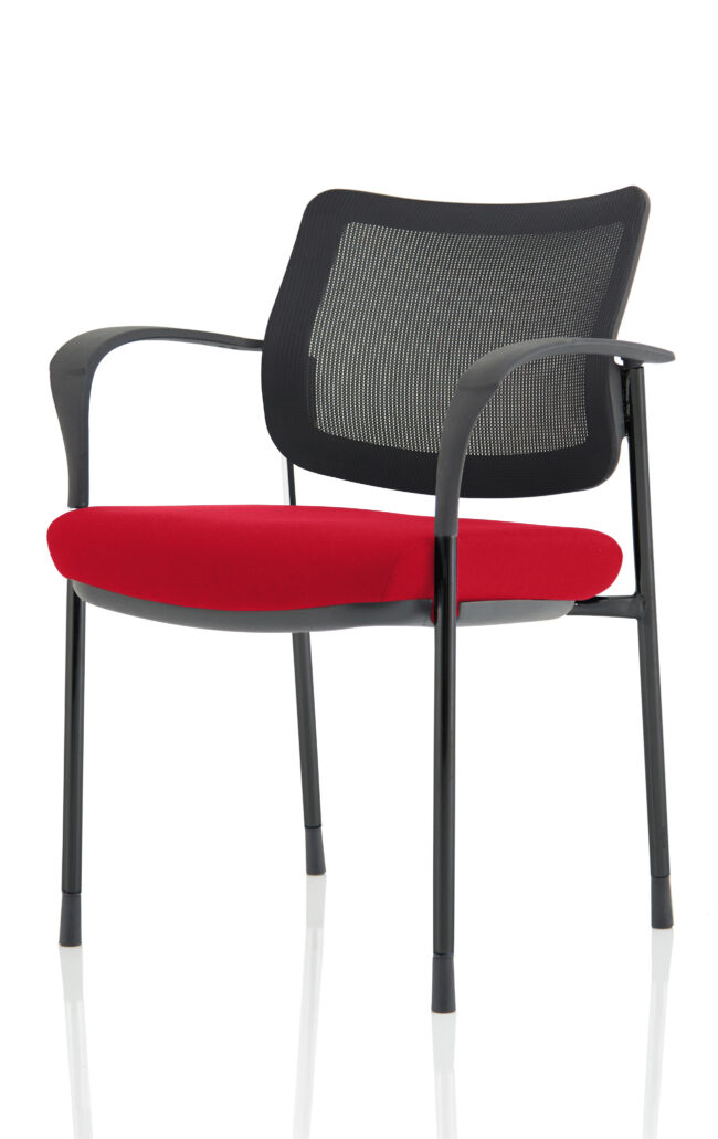 brunswick deluxe medium back stacking visitor office chair with arms