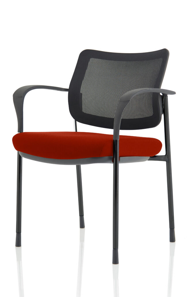 brunswick deluxe medium back stacking visitor office chair with arms