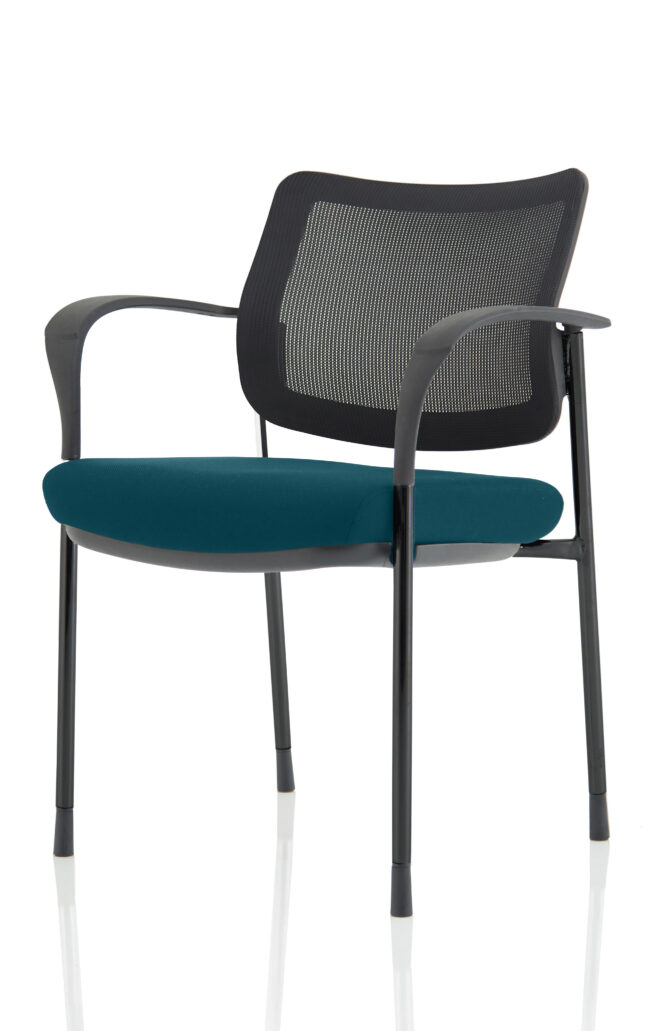 brunswick deluxe medium back stacking visitor office chair with arms