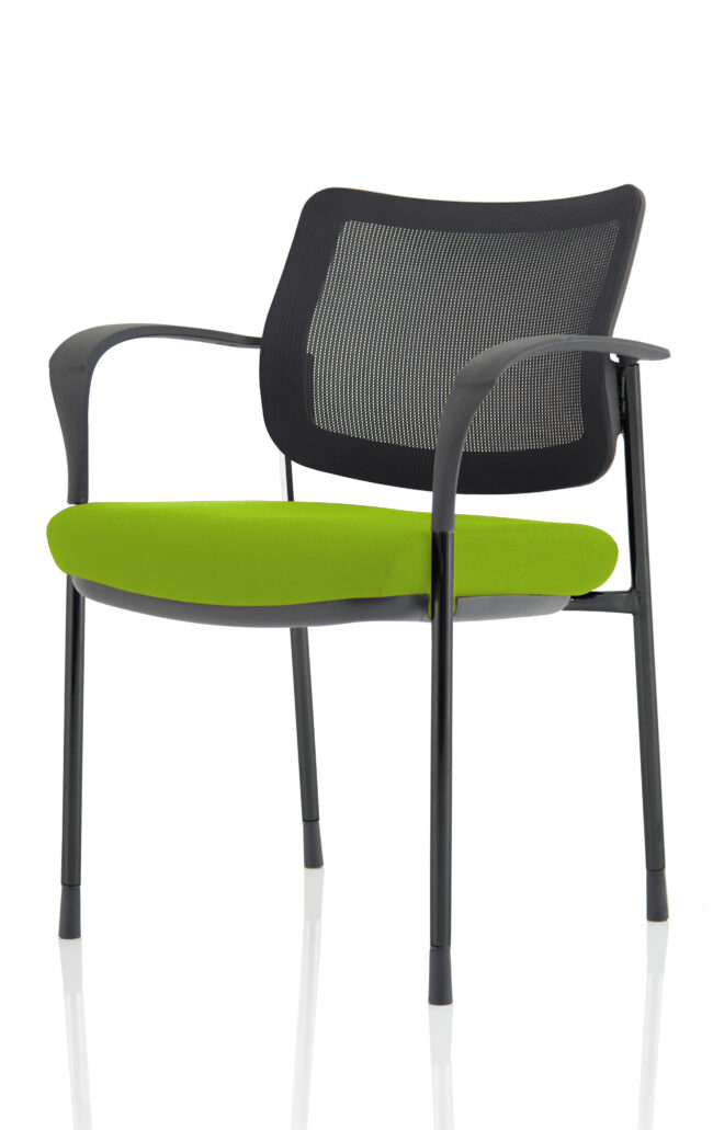 brunswick deluxe medium back stacking visitor office chair with arms