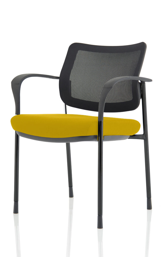 brunswick deluxe medium back stacking visitor office chair with arms