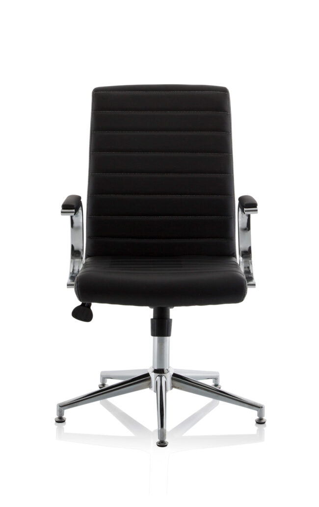 ezra medium back leather executive office chair with arms